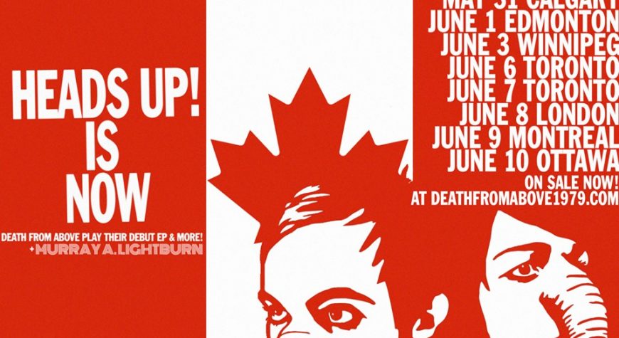 Murray A. Lightburn announces Canadian tour dates with Death From Above 1979