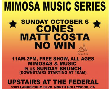 Cones, Matt Costa, and NO WIN are playing the Mimosa Music Series in Hollywood